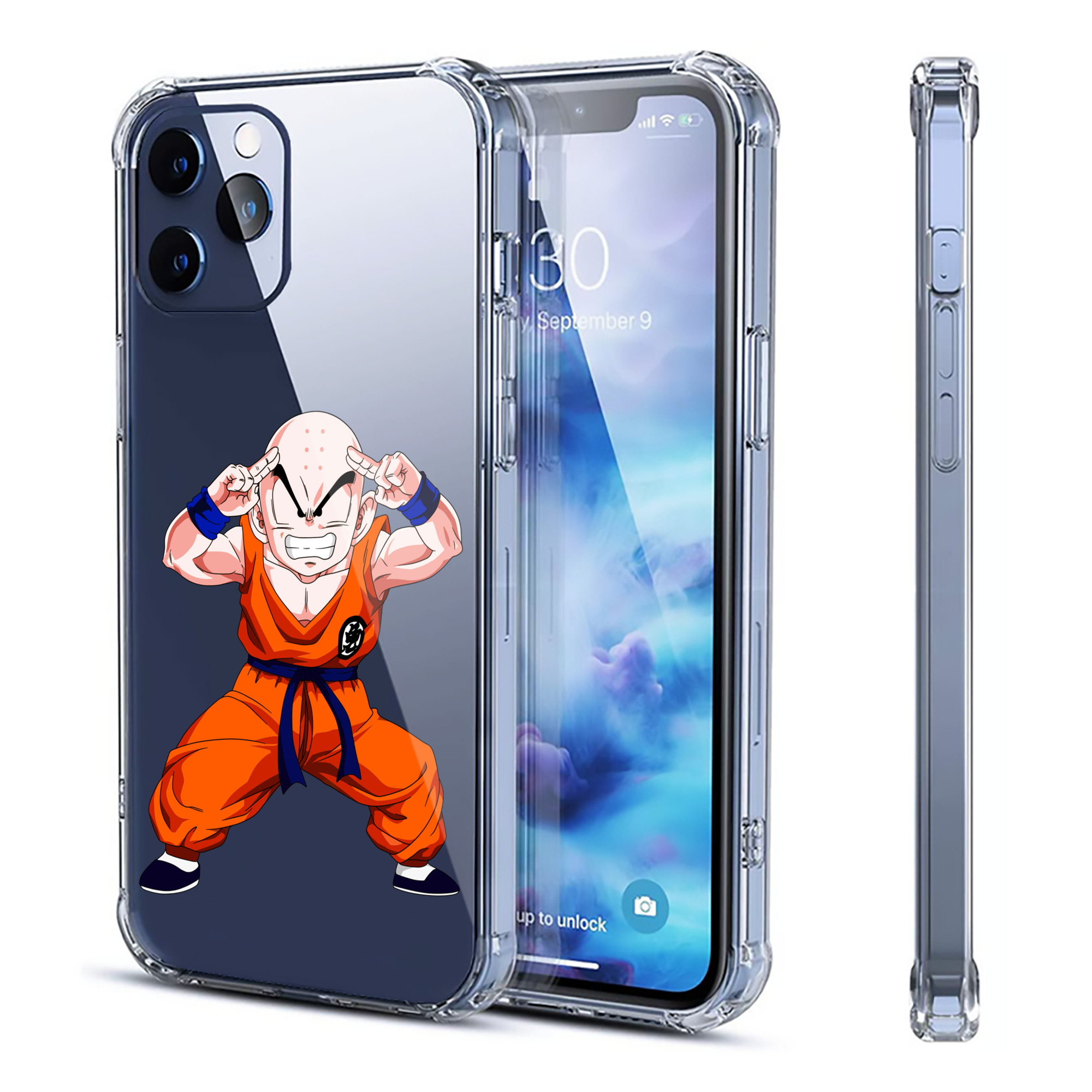 （画像用） ドラゴンボール クリリン DRAGON BALL krillin 【iPhone 12シリーズ対応】透明スマホケース（クリアソフトケース）